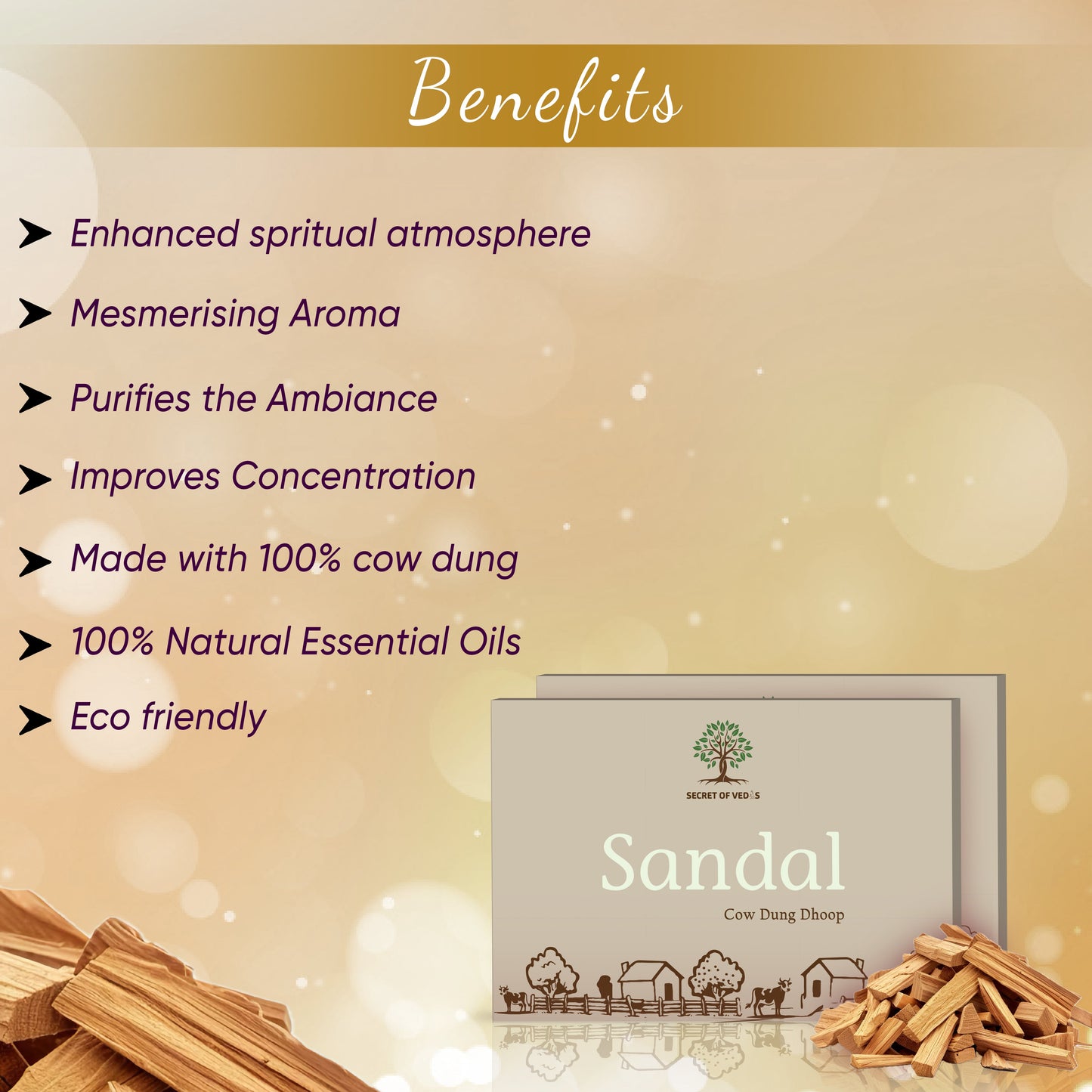 Sandal Cow Dung Dhoop