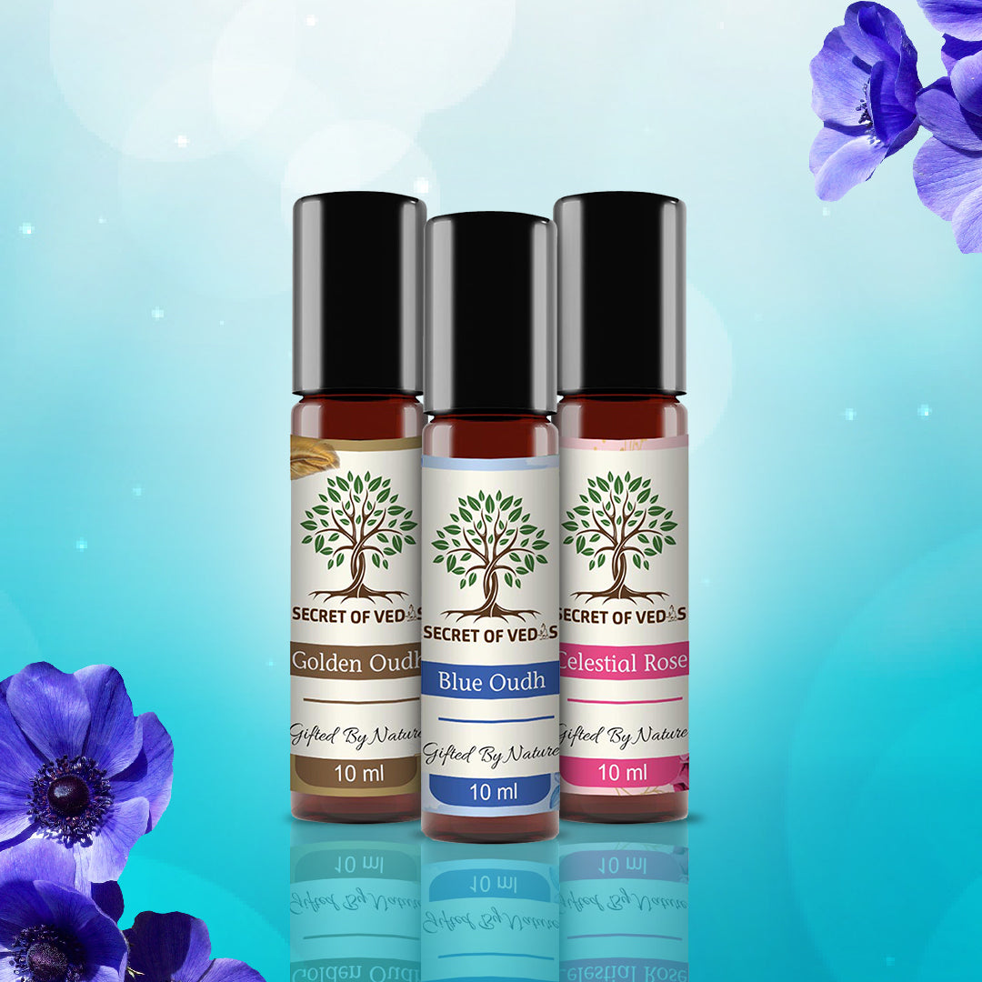 Golden Oudh, Blue Oudh and Celestial Rose Attars