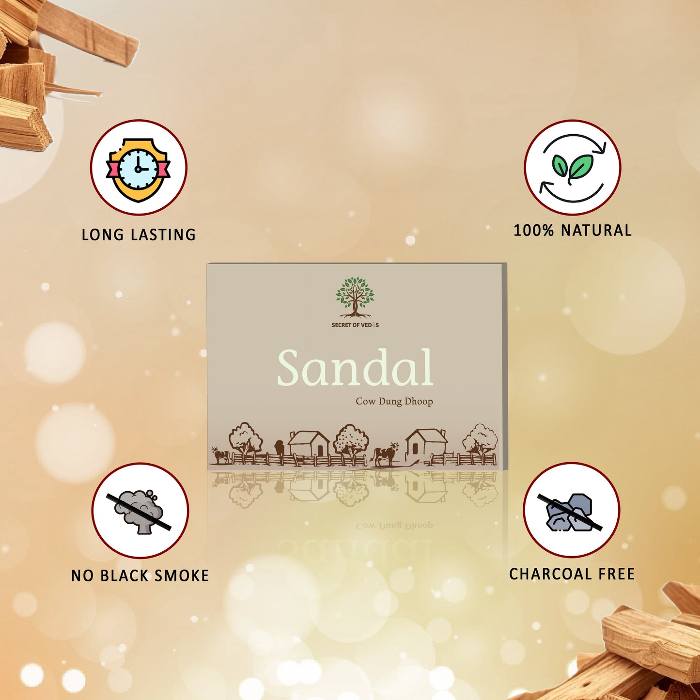 Sandal Cow Dung Dhoop
