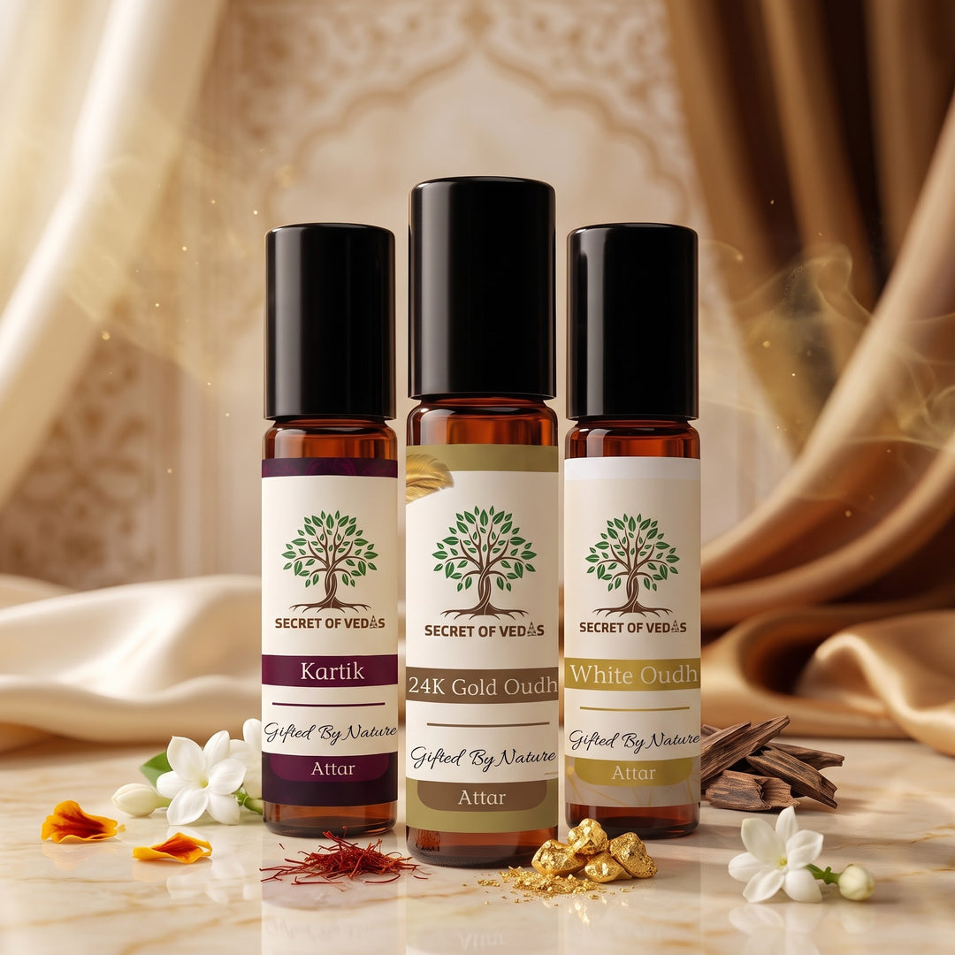 Attar Trio – Imperial Collection [White Oudh • Kartik • 24K Gold Oudh]