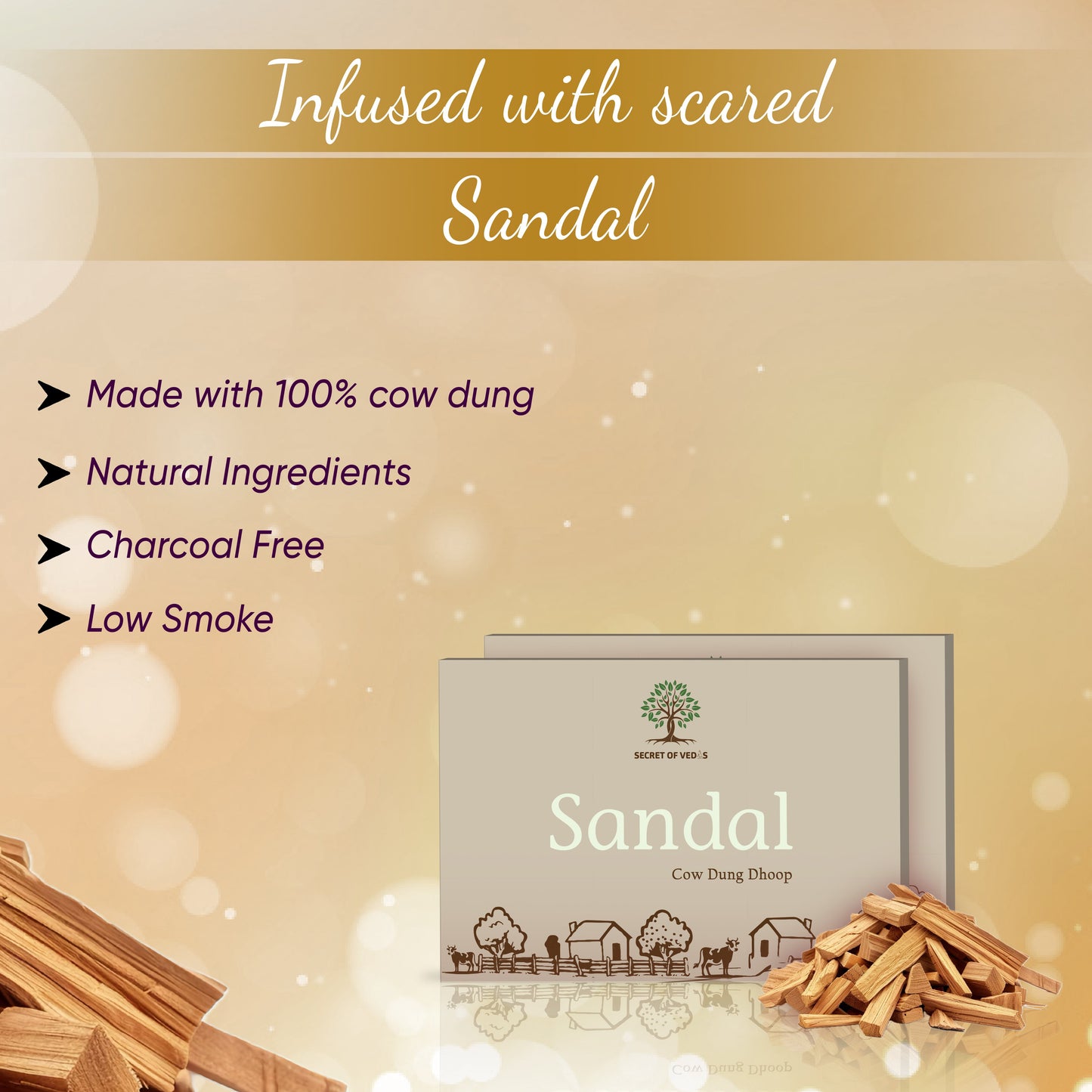 Sandal Cow Dung Dhoop